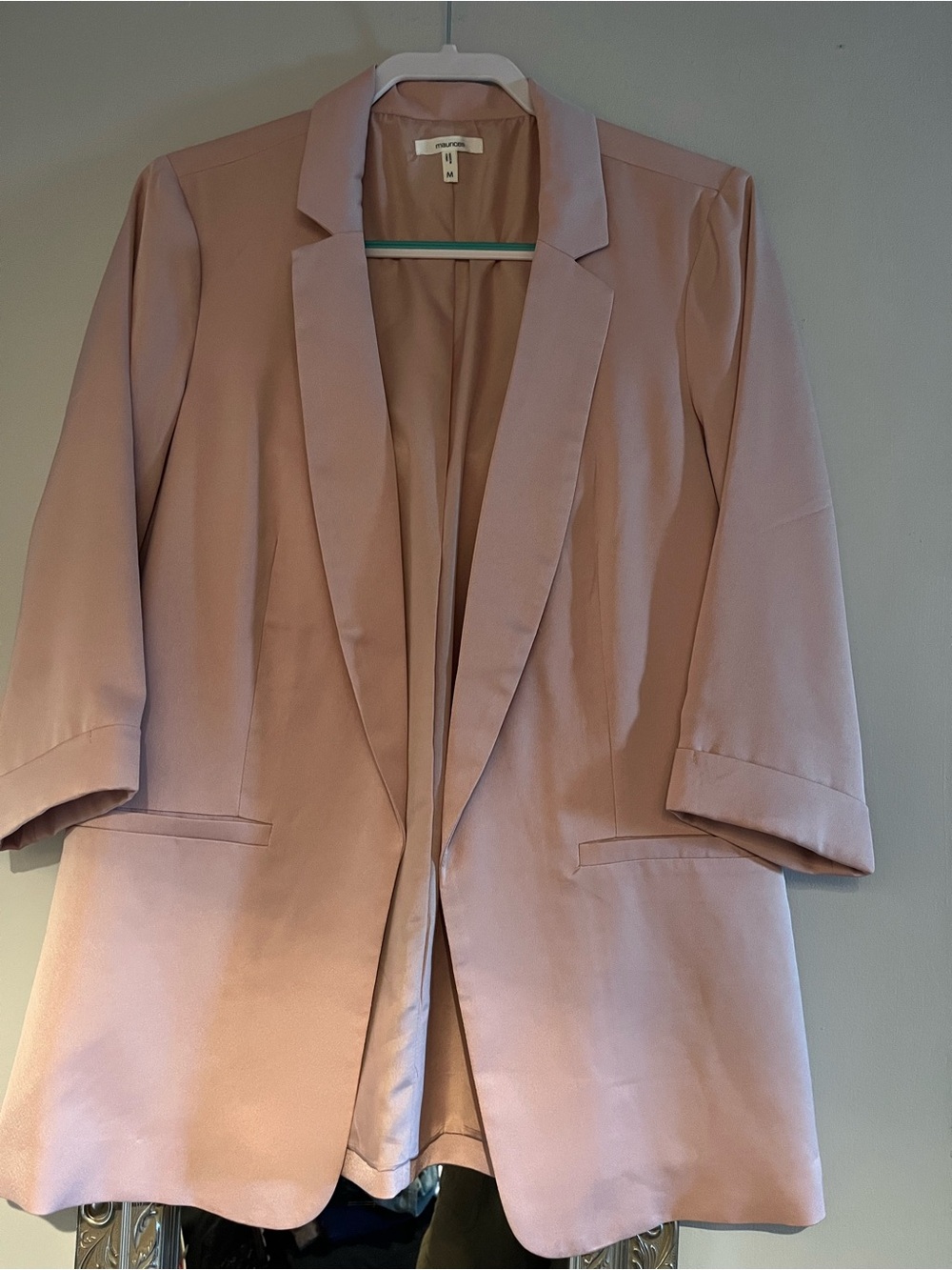 Maurices Dusty Blush Pink Open-Front Blazer